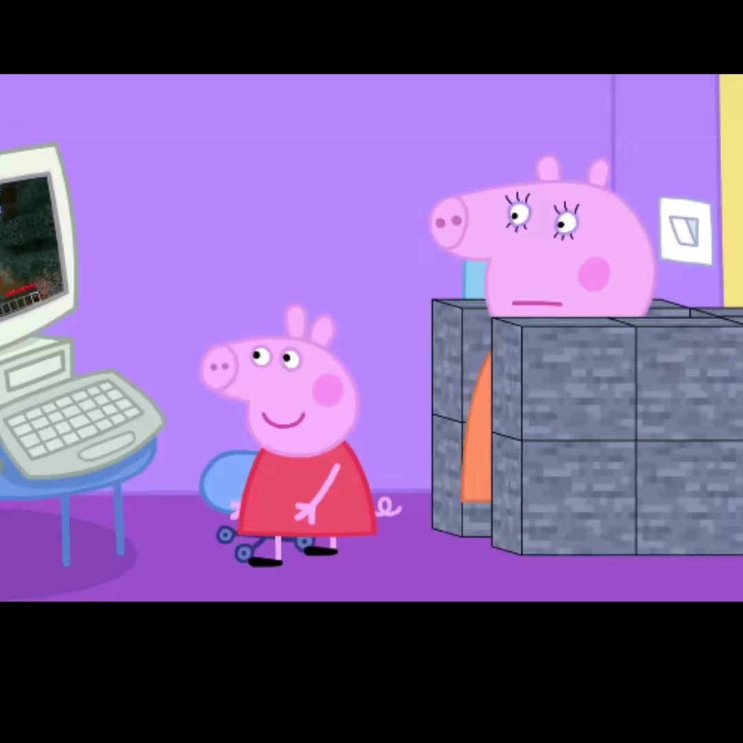 小猪佩奇手机摆件