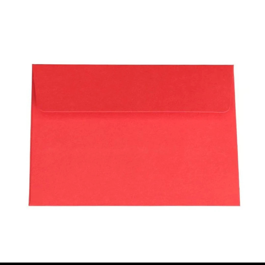大红加厚封红包无字平口信封明信片