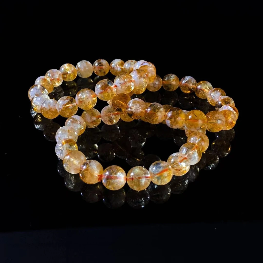 C3499（玉甲珠宝）混沌太阳晶黄水晶手串-多样性发货只发一件-