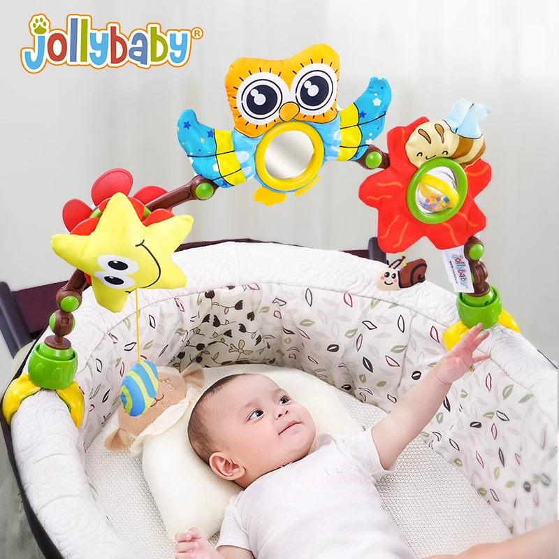 【达人】Jollybaby安抚宝宝益智0-1岁婴儿车挂床挂玩具婴儿音乐床夹