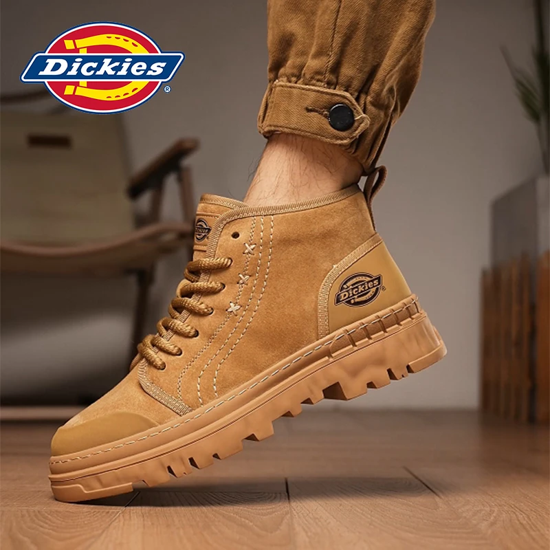 Dickies厚底增高工装靴2024冬季保暖新款时尚百搭男靴户外徒步马