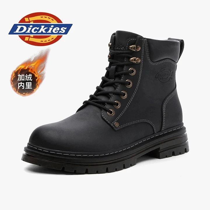 Dickies休闲马丁靴男士时尚百搭真皮复古潮流英伦风户外厚底高帮