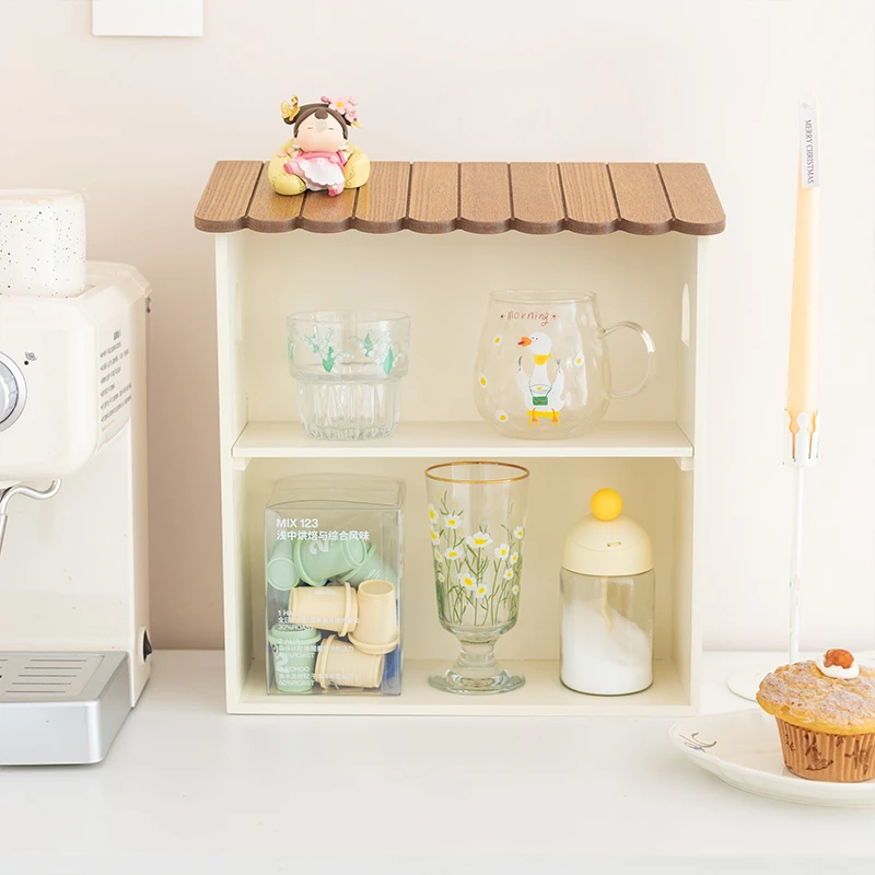 阿楹 咖啡杯泡泡玛特labubu收纳客厅厨房盲盒化妆品护肤品置物架