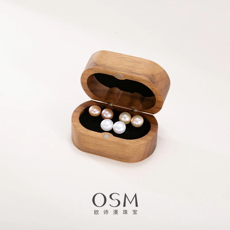 欧诗漫珠宝彩色淡水珍珠耳钉三色套装木盒【豫公子专享】 034140