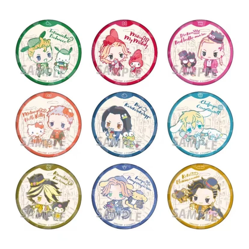 东京复仇者×三丽鸥Q版徽章 65mm 小立牌 徽章 盲抽周边现货（代拆）