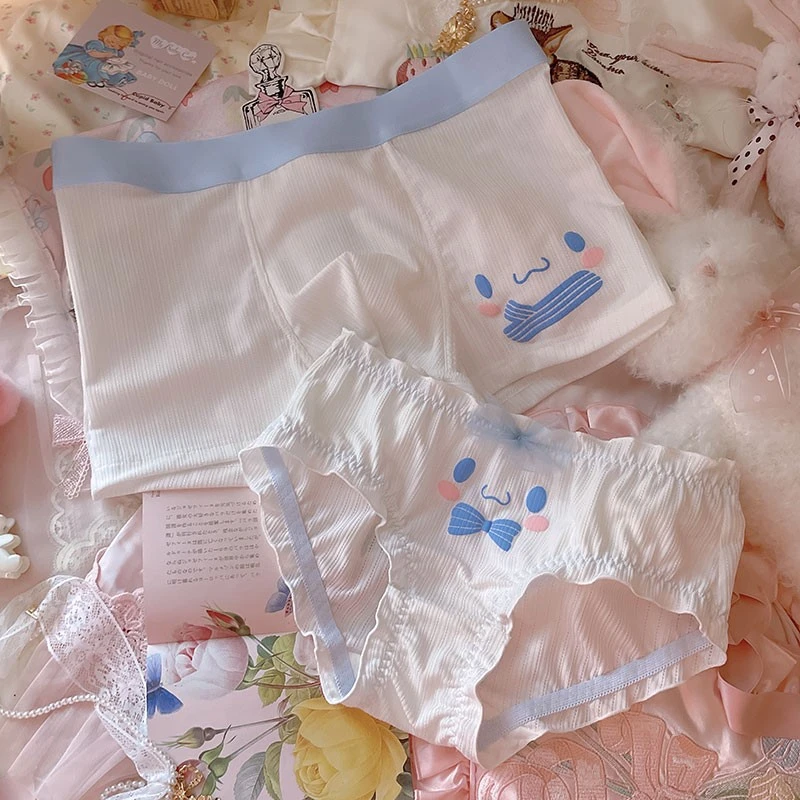 芊瑜 2条装情侣卡通可爱玉桂狗少女甜美衣服日系软萌睡裤