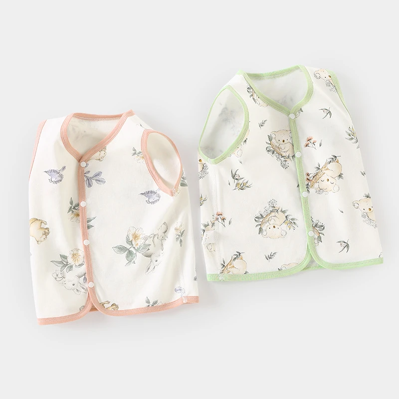 男女宝宝马甲外穿纯棉新生儿秋冬保暖开衫打底衣婴儿背心薄款内搭