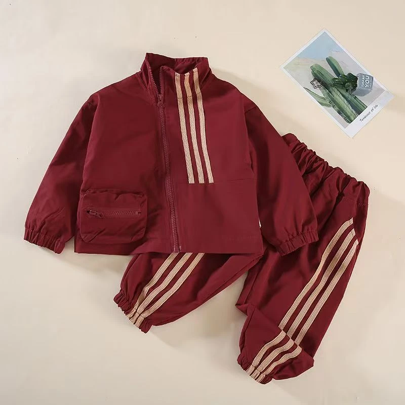 男女童韩版套装秋装兄妹装帅洋气儿童装宝宝网红三条杠男孩两件套