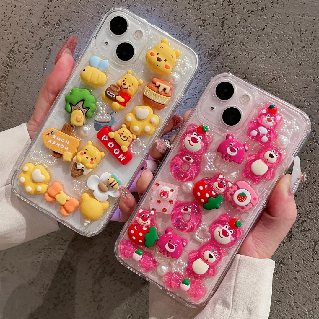 【苹果华为oppo荣耀vivo小米】卡通创意滴胶透明iPhone14手机壳女