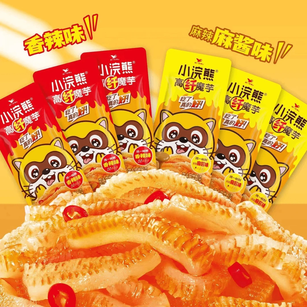 30袋统一小浣熊魔芋爽素毛肚单独小包装魔芋丝休闲食YHQ