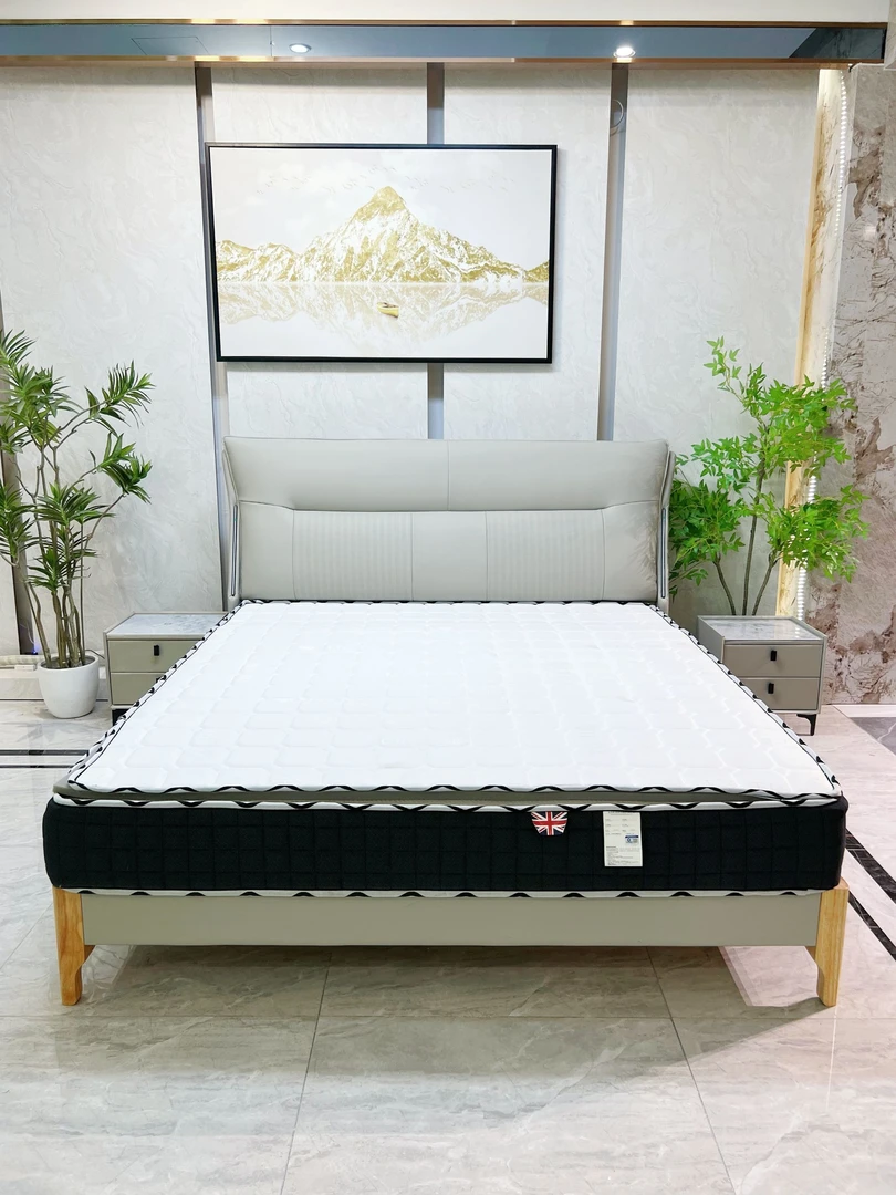 【金玉满堂】欧式简约大气免洗透气网孔家用松弛感皮艺床#126