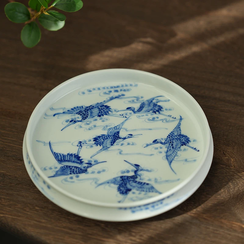 【墨舍柴窑】墨舍柴窑仙鹤壶承纯手工陶瓷moshe279景德镇茶道配件