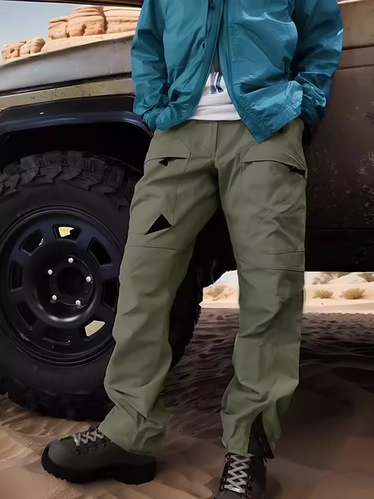 灰壳男士春夏户外透气耐磨登山运动长裤登山徒步多口袋工装裤