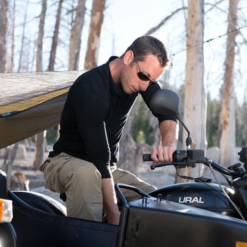 Grey Preparer灰壳天丝莱赛尔羊毛男亨利领长袖美丽诺羊保暖TAD款