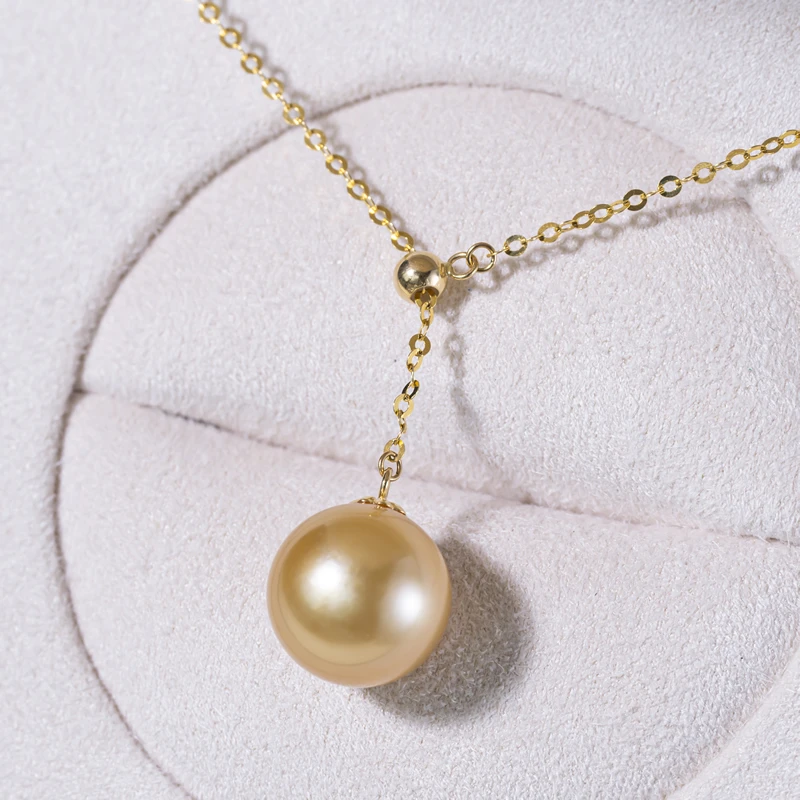 AKOYA【孤品】南洋金珠SP项链9-10Y字链0085