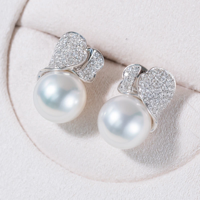 AKOYA【孤品】南洋澳白SP耳钉9.5简约1196