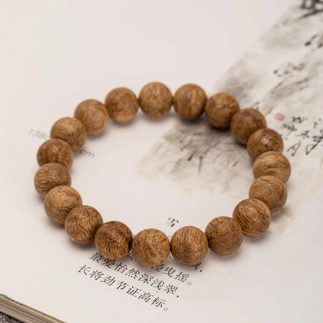 【10.25】马来西亚西部 虎斑纹10mm单圈 沉香手串 文玩手串