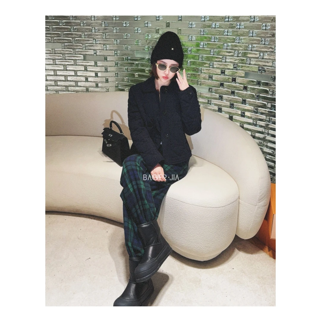 0-【95大鹅】宝儿家含幂BH08624308冬季款菱格短款霍尔多巴吉羽绒服