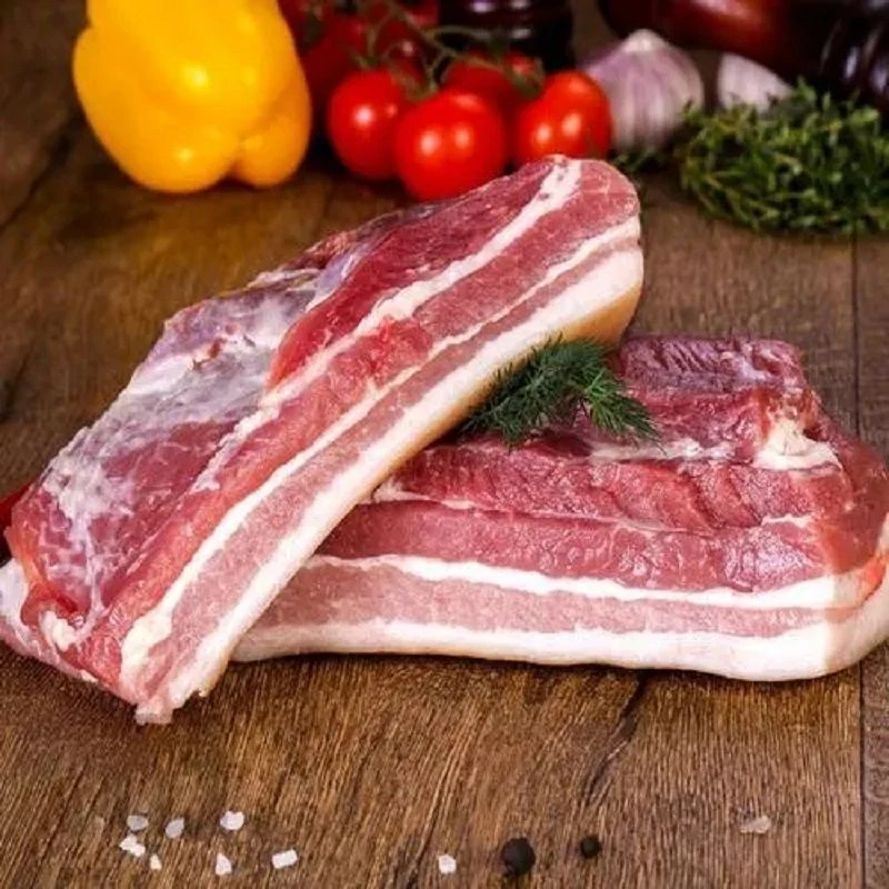 带皮五花肉新鲜现杀正宗土猪肉腹部条状五花肉大块三层肋排五花