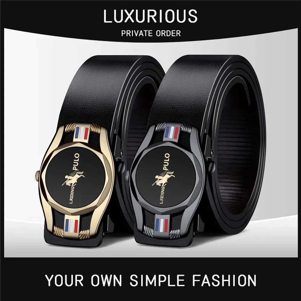 男士自动扣腰带经典男士皮带自动扣商务百搭时尚裤带