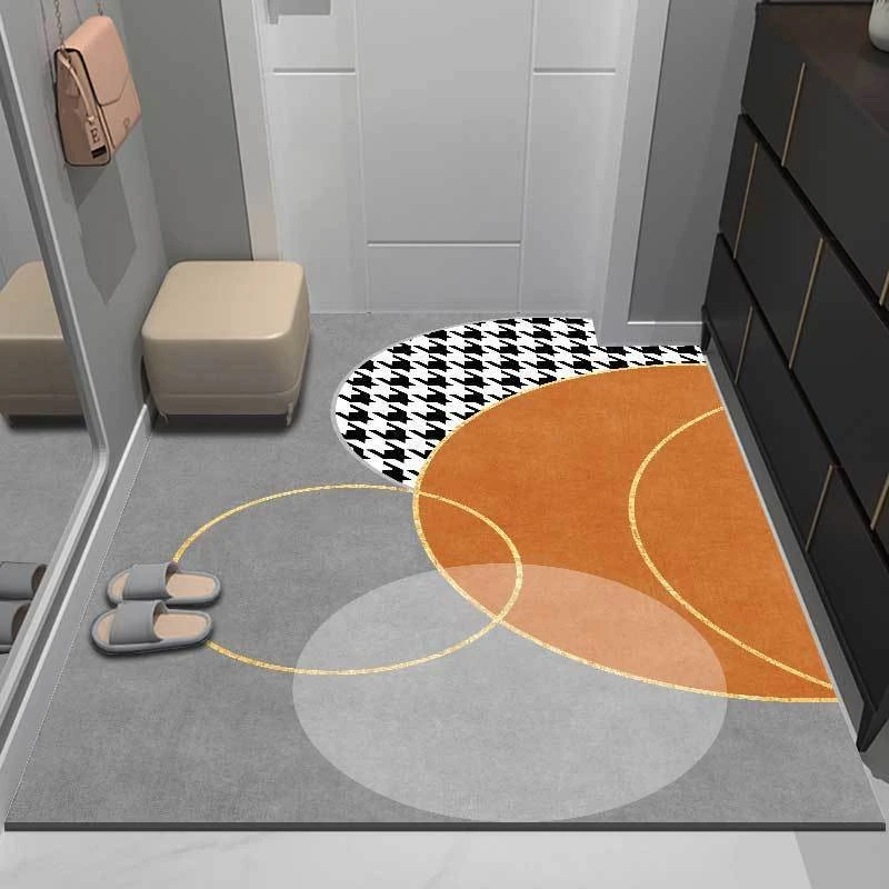 硅藻泥入户门地垫轻奢入户脚垫卫生间门口浴室垫子玄关防滑地毯