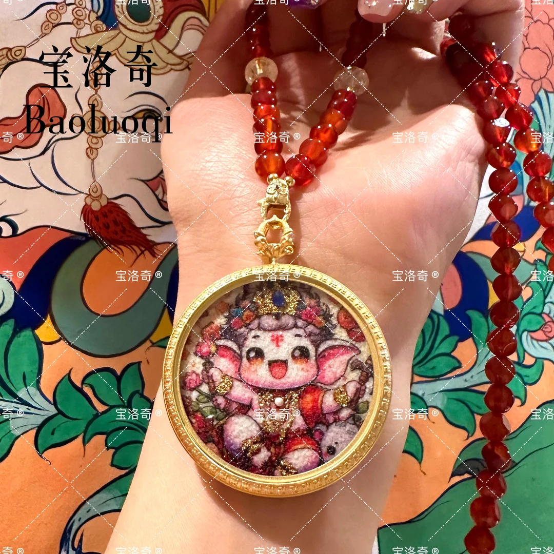 宝洛奇BLQTK-011 象S宝宝手工粗矿砂唐卡