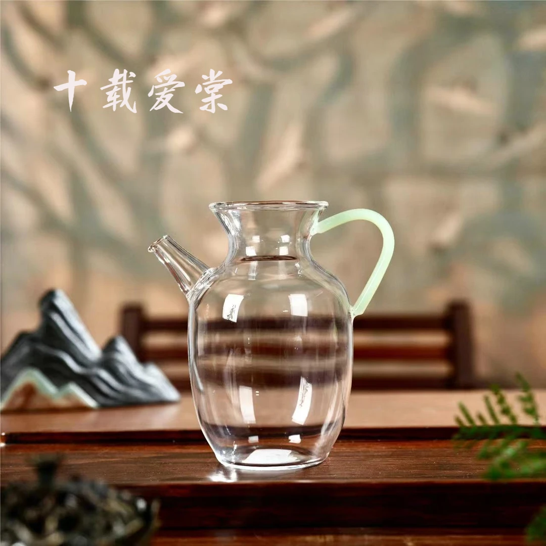 十载爱棠仿宋执壶手工玻璃泡茶壶新中式加厚耐热茶器高硼硅玻璃