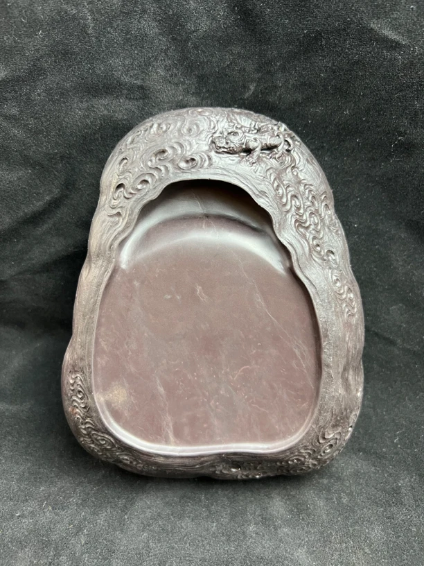 精品端砚《平步青云砚》-麻子坑，尺寸：17x13.5x4.5cm