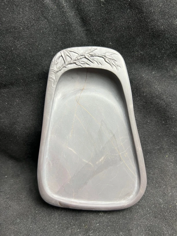 精品端砚《节节高升砚》-老坑，尺寸：12.5x8.5x2.3cm