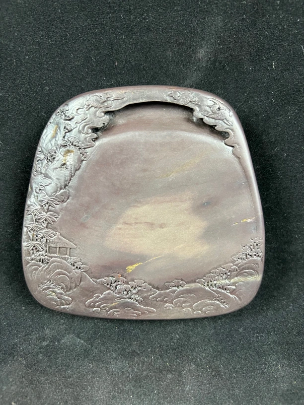 特价福利精品端砚《江南小景砚》-坑仔岩，尺寸：11.3x11.8x3cm