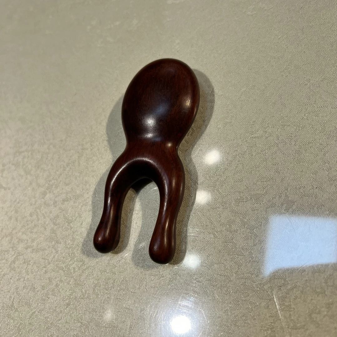 邵氏紫檀青蛙木梳头部经络按摩神器眼部拨筋小棒