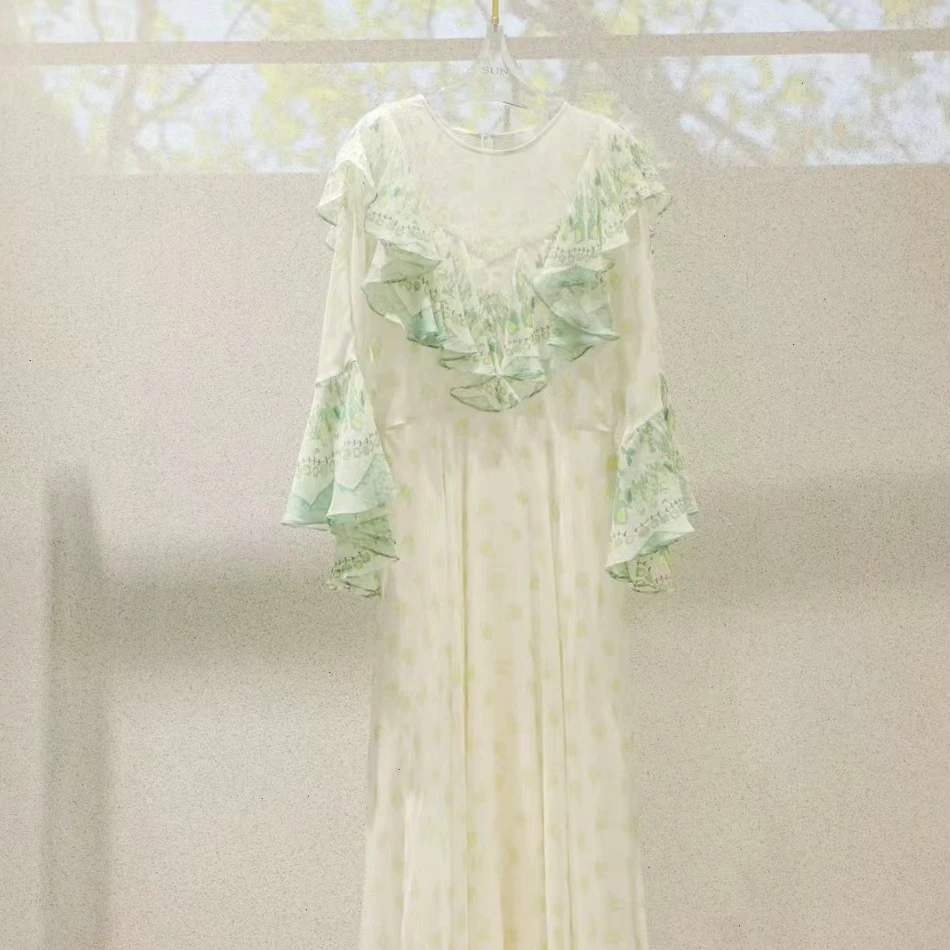 春夏大码气质碎花复古连衣裙