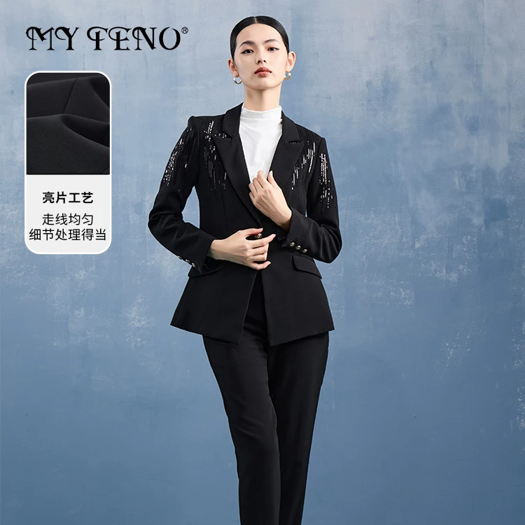 【微微专属】马天奴西装外套气质时尚女士职业商务春秋VDS074STH0