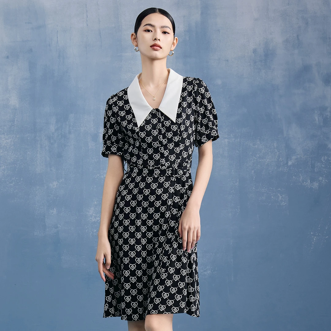 【妍妍专属】马天奴碎花显瘦气质时尚法式收腰款连衣裙VDS348DRX0