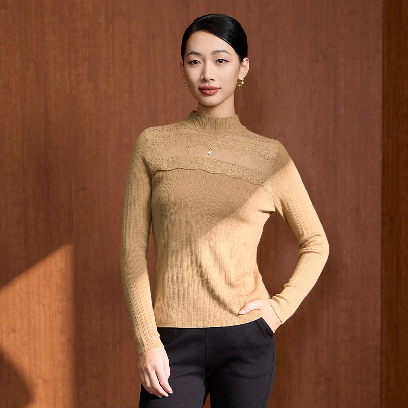 【马天奴】长袖时尚百搭圆领秋冬针织衫VDA996SWH0