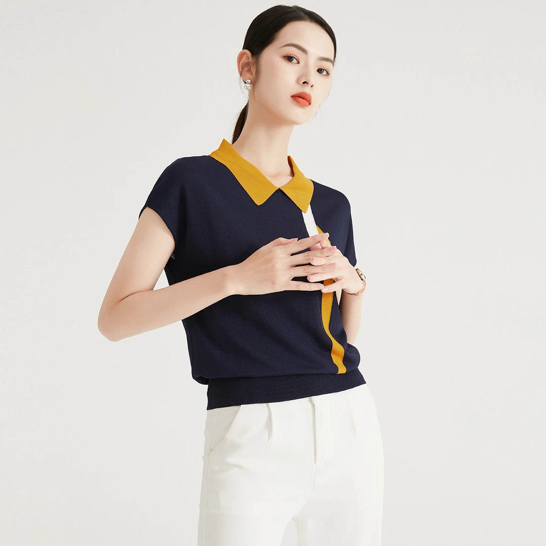 【妍妍专属】马天奴时尚轻奢百搭宽松翻领上衣VRS480SWO0