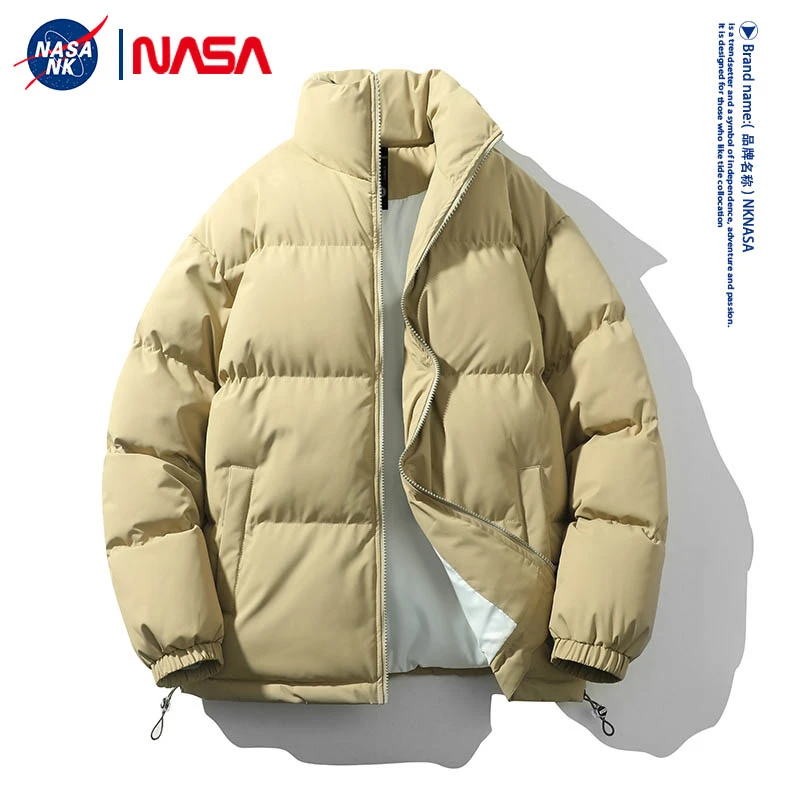 NASA联名防风棉衣男士秋冬季立领加厚保暖棉袄男款休闲宽松外套HK