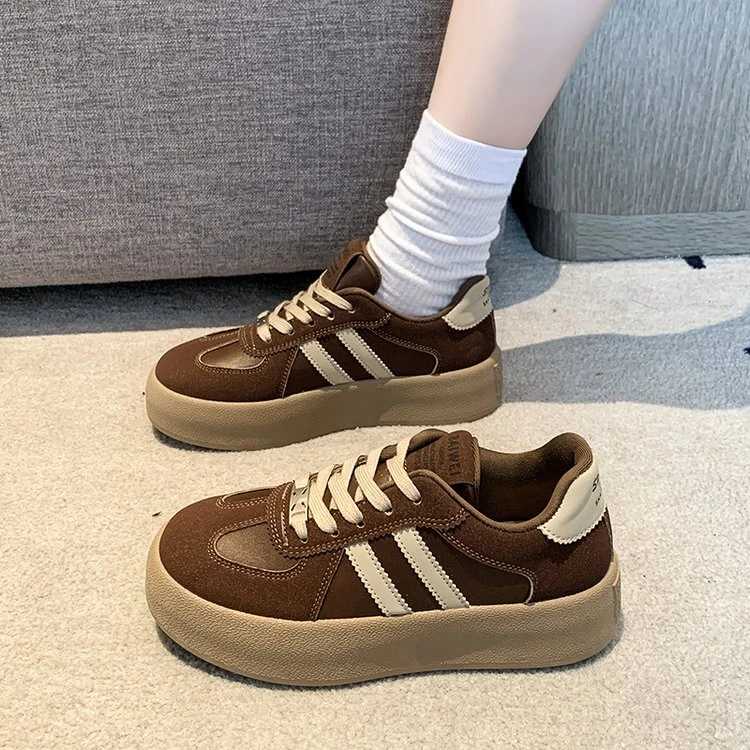 【溜妈乔迁场专属】德训女鞋2025春季新款经典厚底春季德训鞋学生