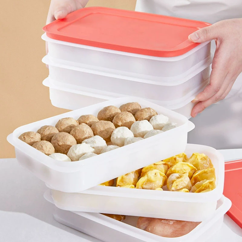 特百惠 冰鲜冷冻饺子保鲜盒盒3层（单层675ml）厨房冰箱长方形成人