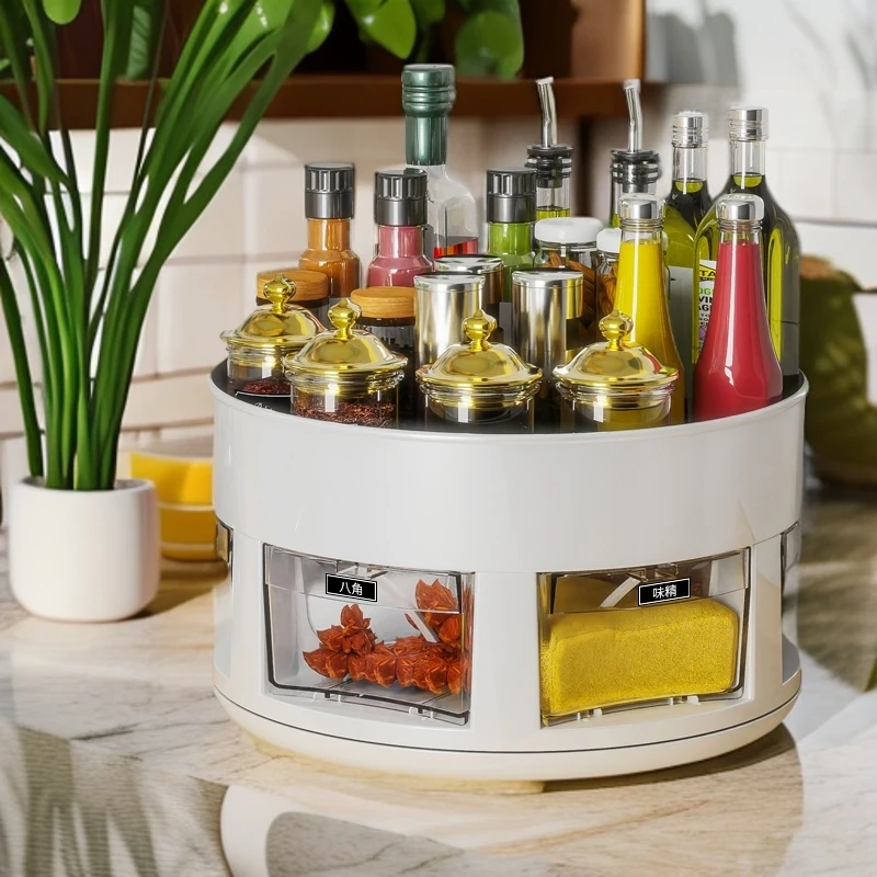 旋转福利家用调料架调料盒调料勺子调料厨房居家实用调料置物架