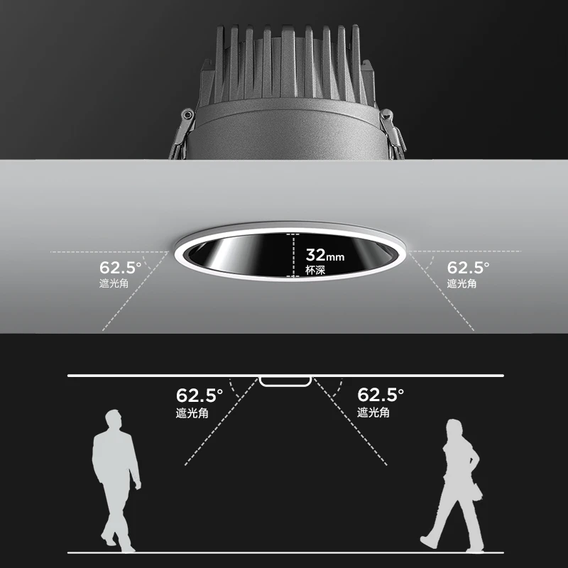 【S1PRO非智能筒灯】Yeelight护眼家用嵌入式天花灯防眩射灯全光谱