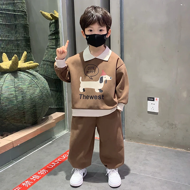 男童秋季套装儿童运动衣服2025新款洋气小宝宝春秋痞帅时髦两件套