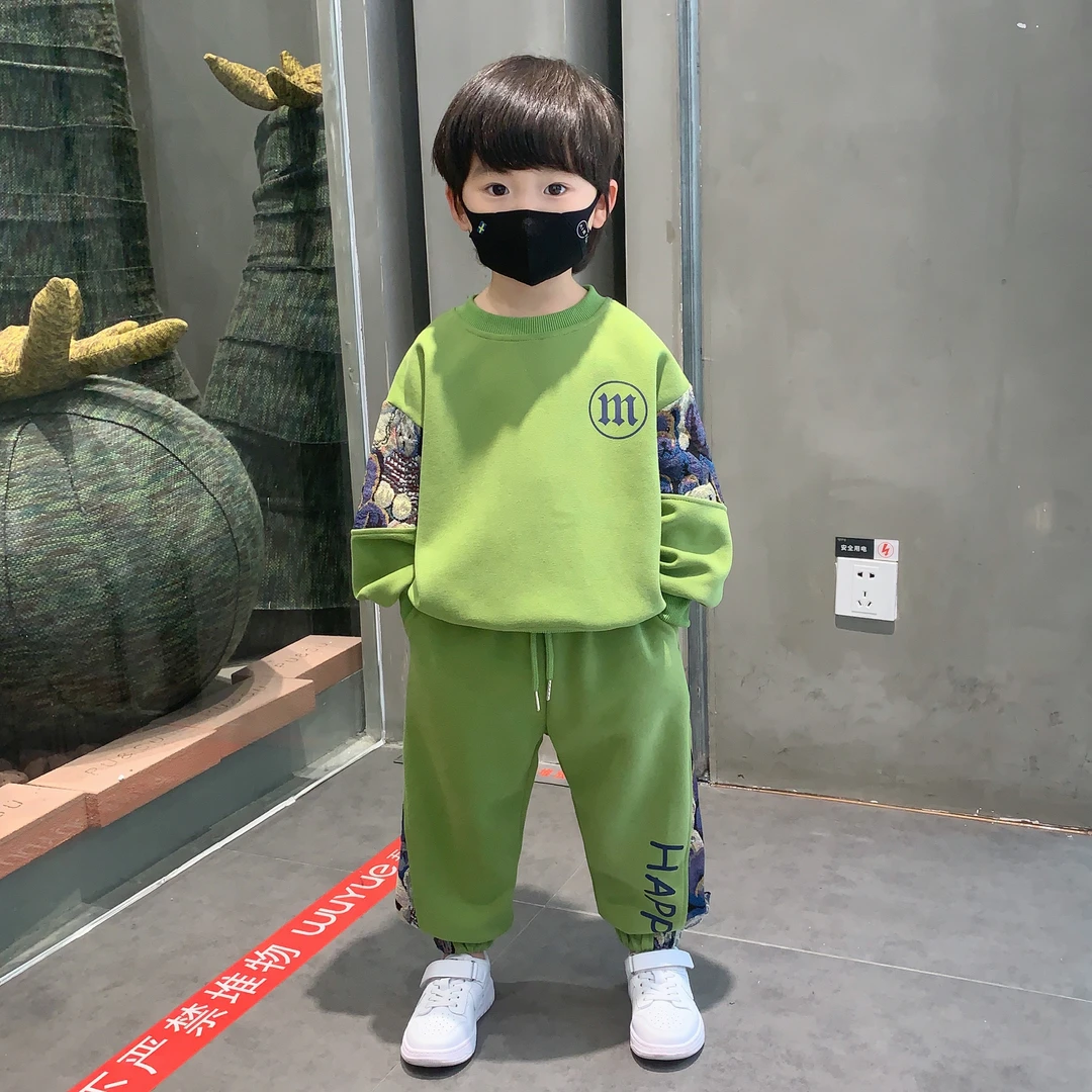 男童春装套装2025新款洋气儿童痞帅男孩炸街男宝帅气休闲韩版时髦