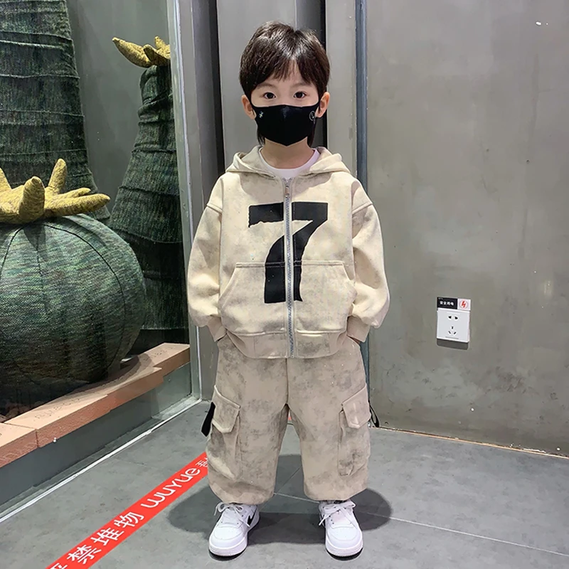 男童秋装套装2025新款帅气时髦儿童卫衣小宝宝春秋休闲运动衣服炸