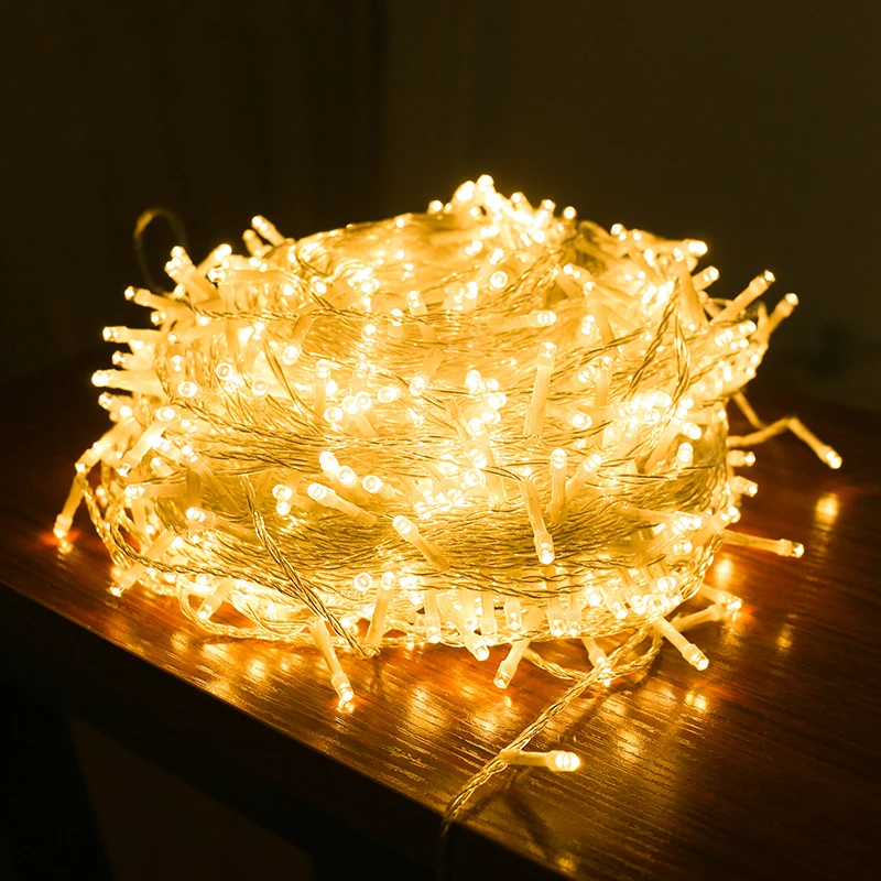 太阳能灯串露营氛围布置小彩灯户外防水串灯led树灯满天星星灯带