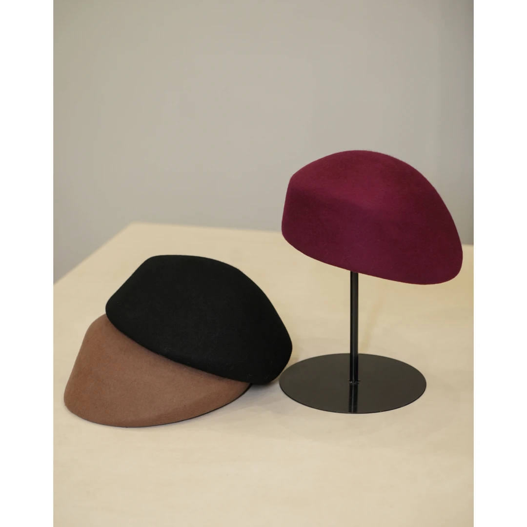 【谁的小礼帽】法式老钱风全绵羊毛热塑定形帽出口品质24秋冬贝雷帽