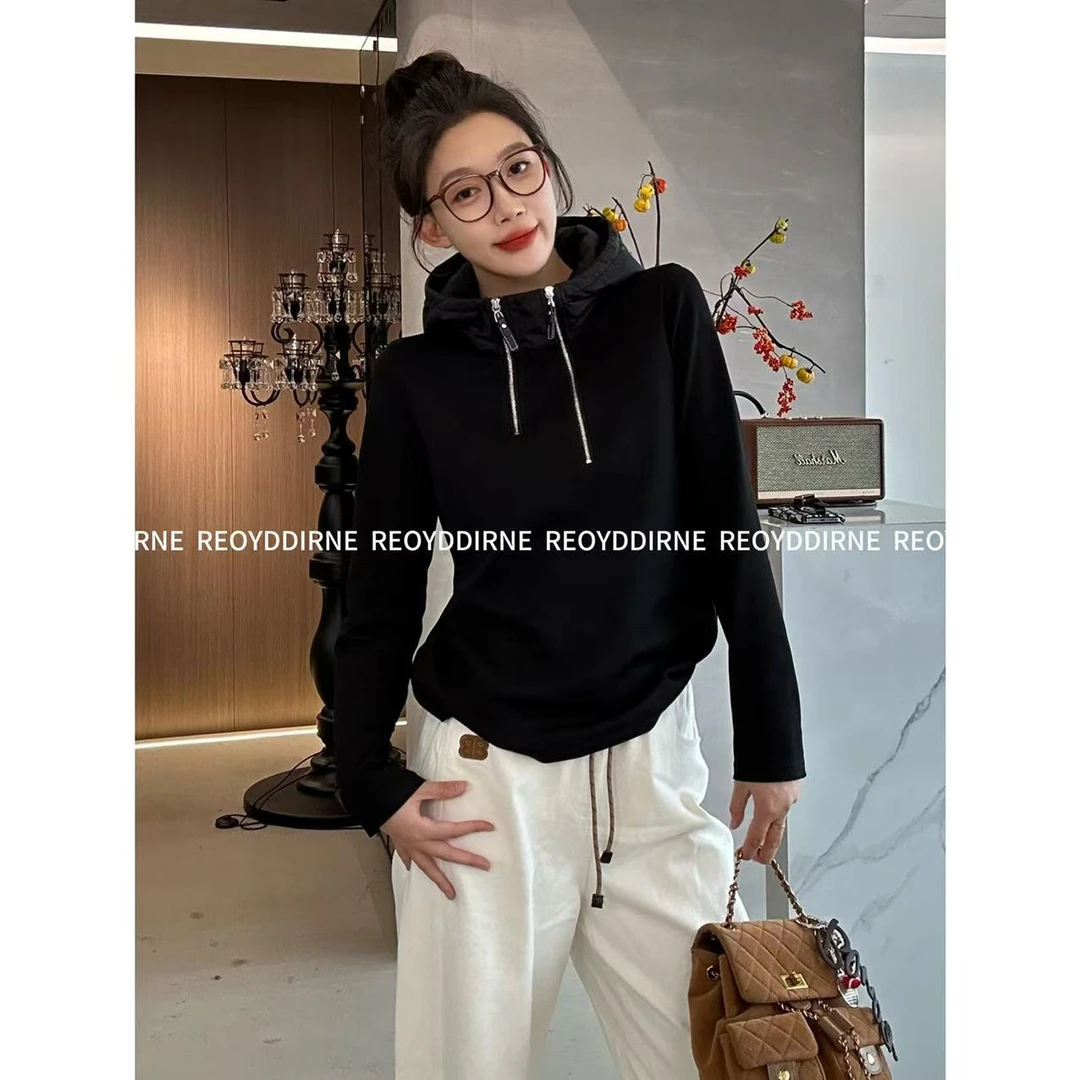 兔兔TUTU-【Reoyddirne】时尚显瘦休闲24秋冬连帽长袖卫衣118186
