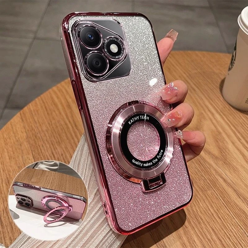 带支架华为荣耀X60i手机壳LYN一AN00全包围防摔壳honor电镀男女款