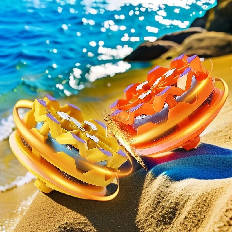 新款烟花发光旋转指尖陀螺减压神器玩具塑料材质随机颜色