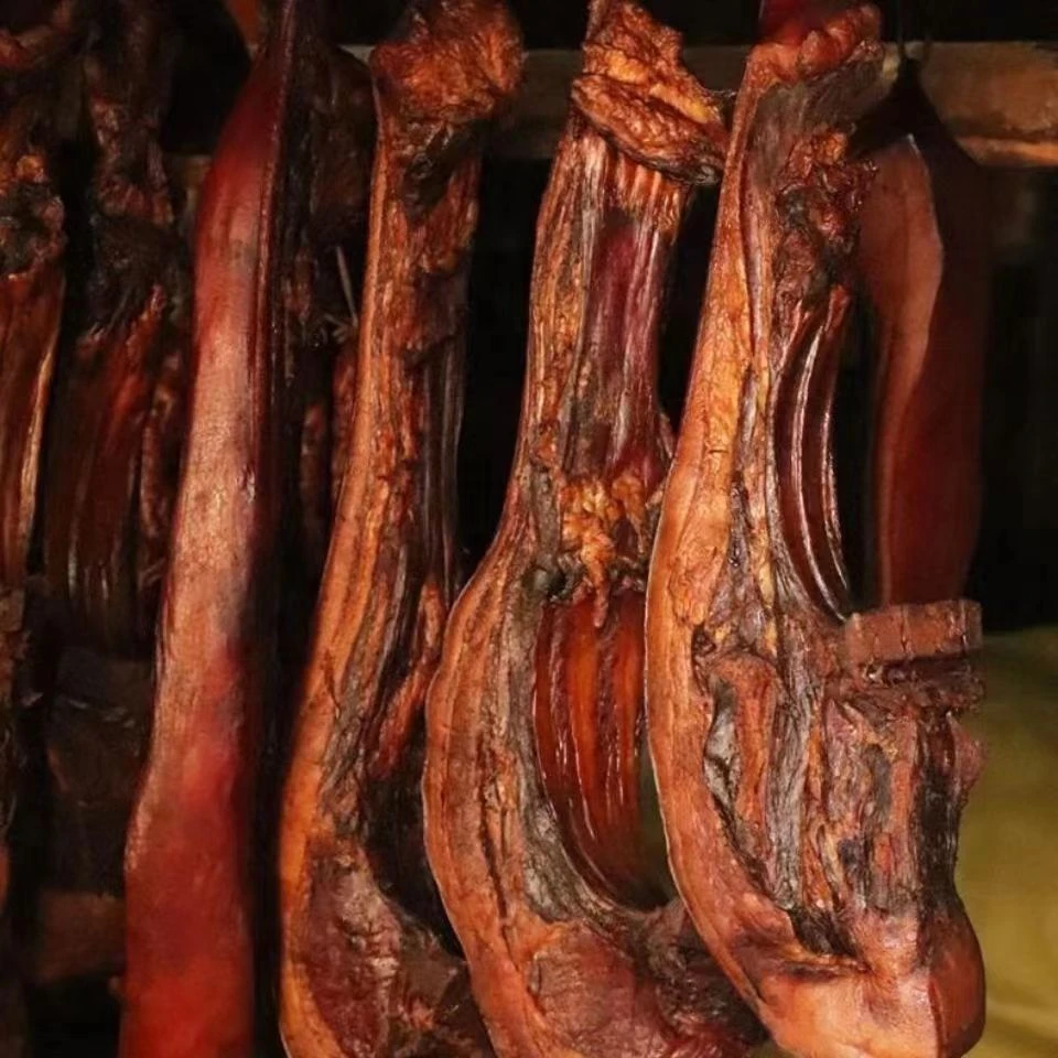 【湘味优】湖南常德特产柴火烟熏带排骨格子腊肉500g现称现卖包邮